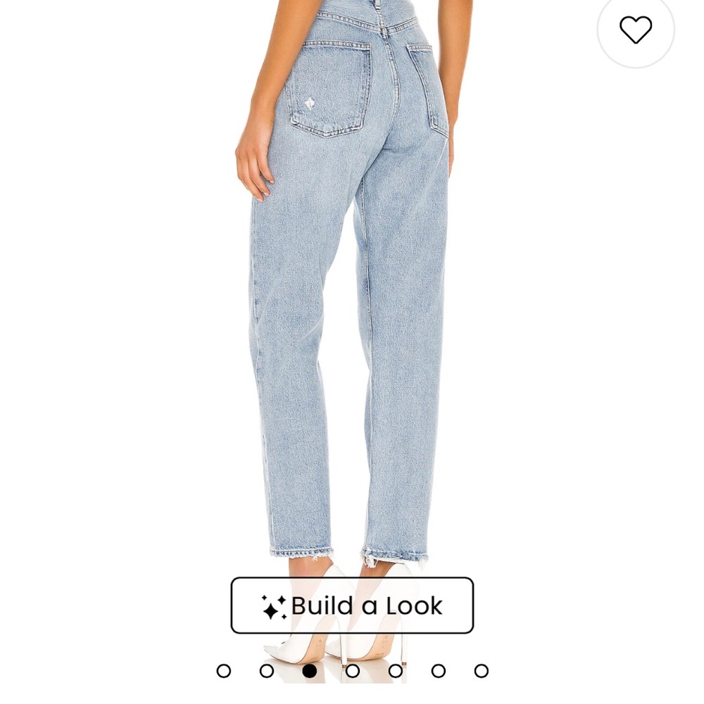 Agolde Light Wash Straight Leg Jeans - Picture 3 of 7